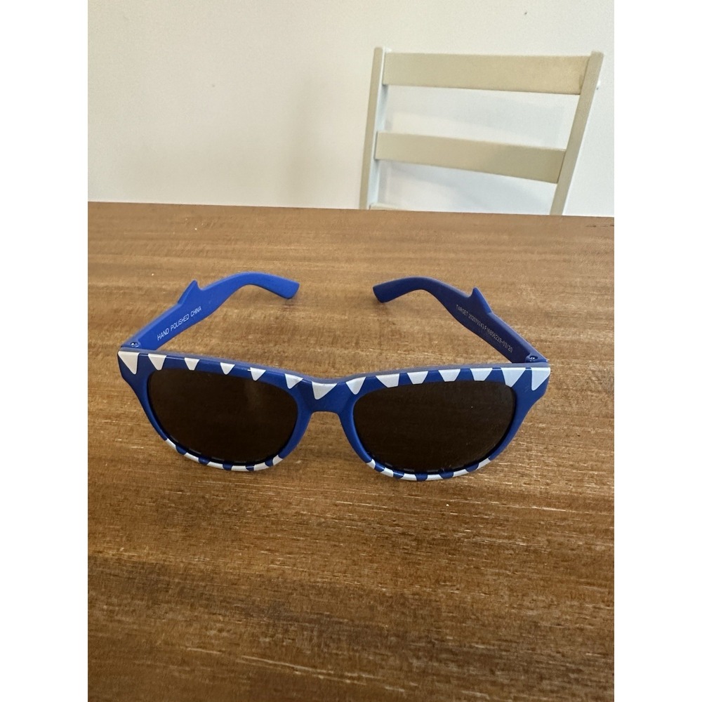 Cat & Jack Youth Shark Themed Sunglasses UV Protection Blue White Unisex Kids